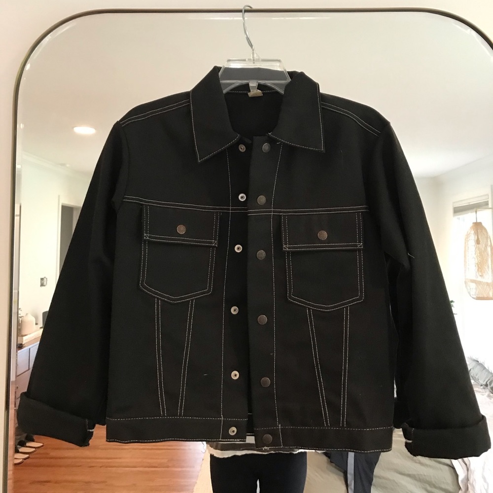 Black denim jacket- Vintage
